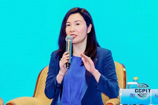 特斯拉副总裁陶琳 主办方供图 特斯拉副总裁陶琳 主办方供图